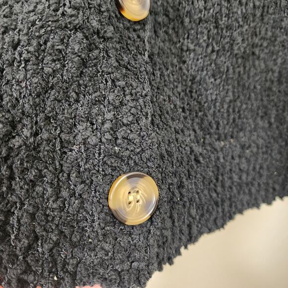 Social Standard by Sanctuary open knit v-neck button front cardigan woman's sz L - Picture 6 of 10